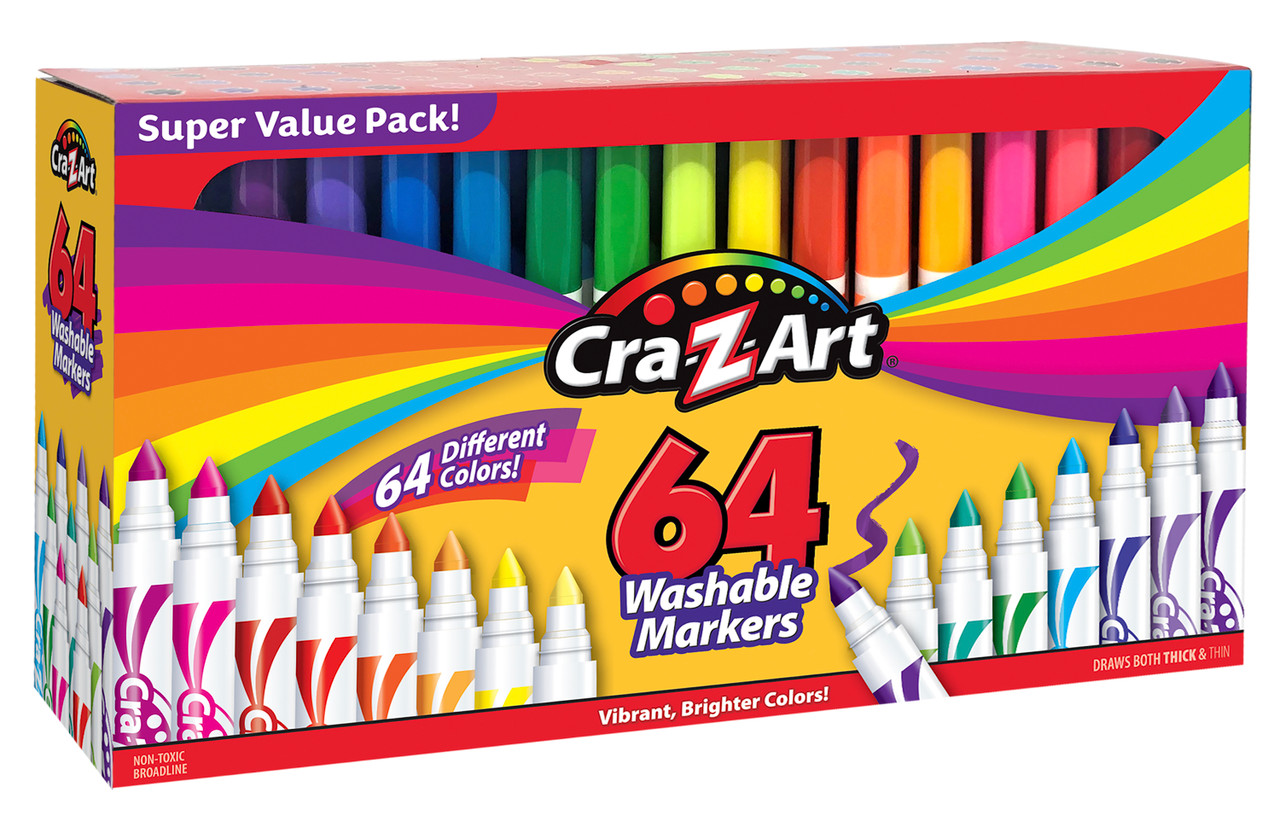 Cra-Z-Art Stationery 64pcs Washable Markers Cra-Z-Art Stationery 64pcs Washable Markers