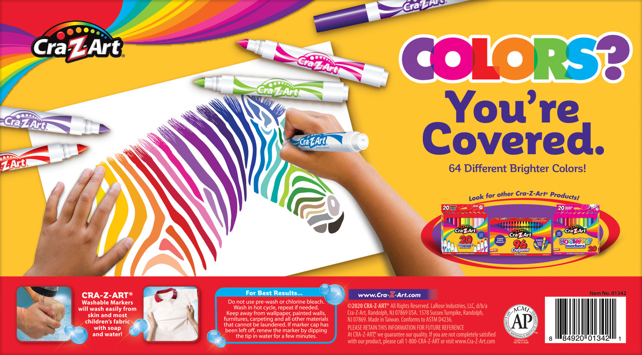 Cra-Z-Art Stationery 64pcs Washable Markers Cra-Z-Art Stationery 64pcs Washable Markers