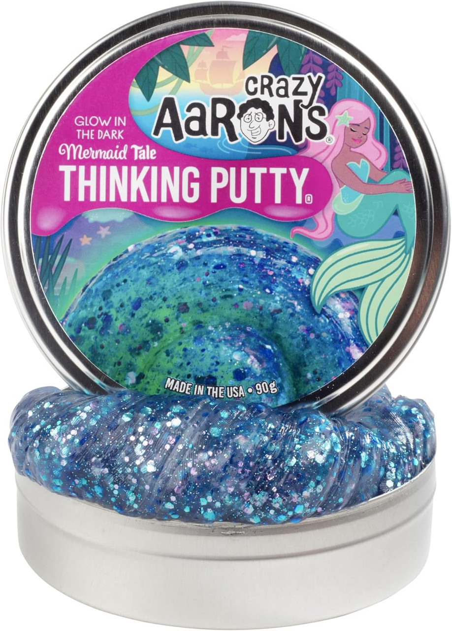 Crazy Aarons Putty 4-inch Glowbrights Mermaid Tale