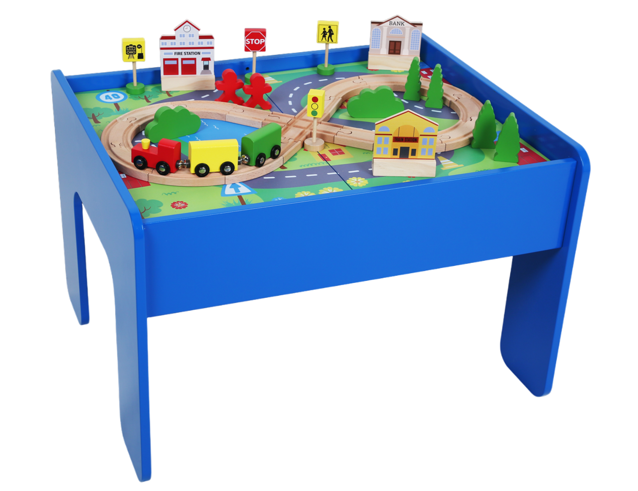 Wonder Co Wooden Train Table 40pcs