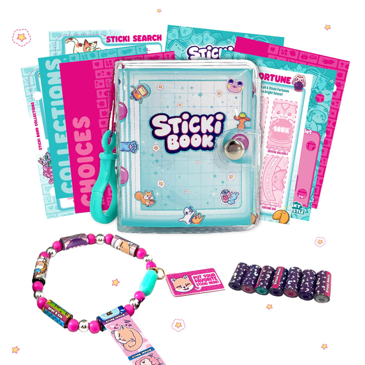 Sticki Rolls - Wearable Shareable Sticker Jewelry - Sticki Book Kit