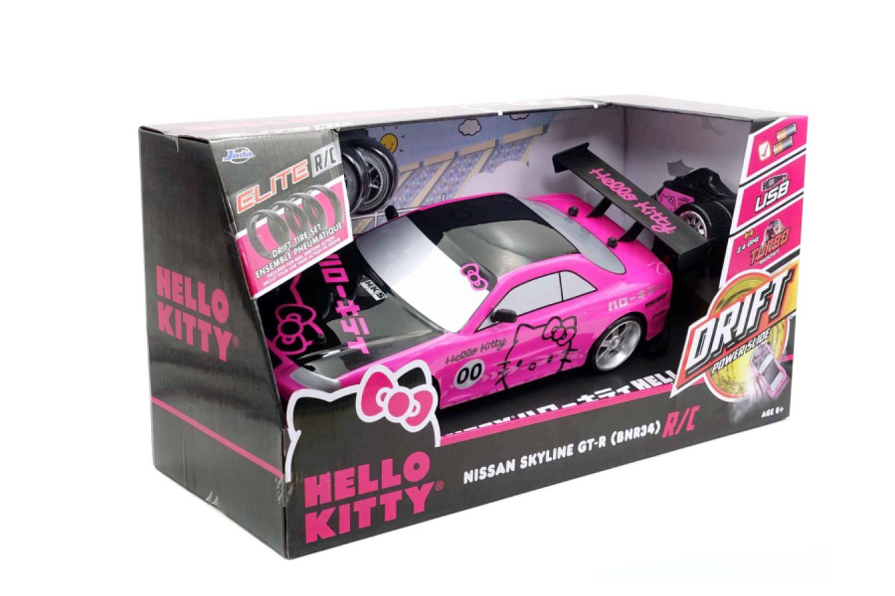 Hello Kitty - 2002 Nissan Skyline GT-R BNR34 1:10 Scale Remote Control Car