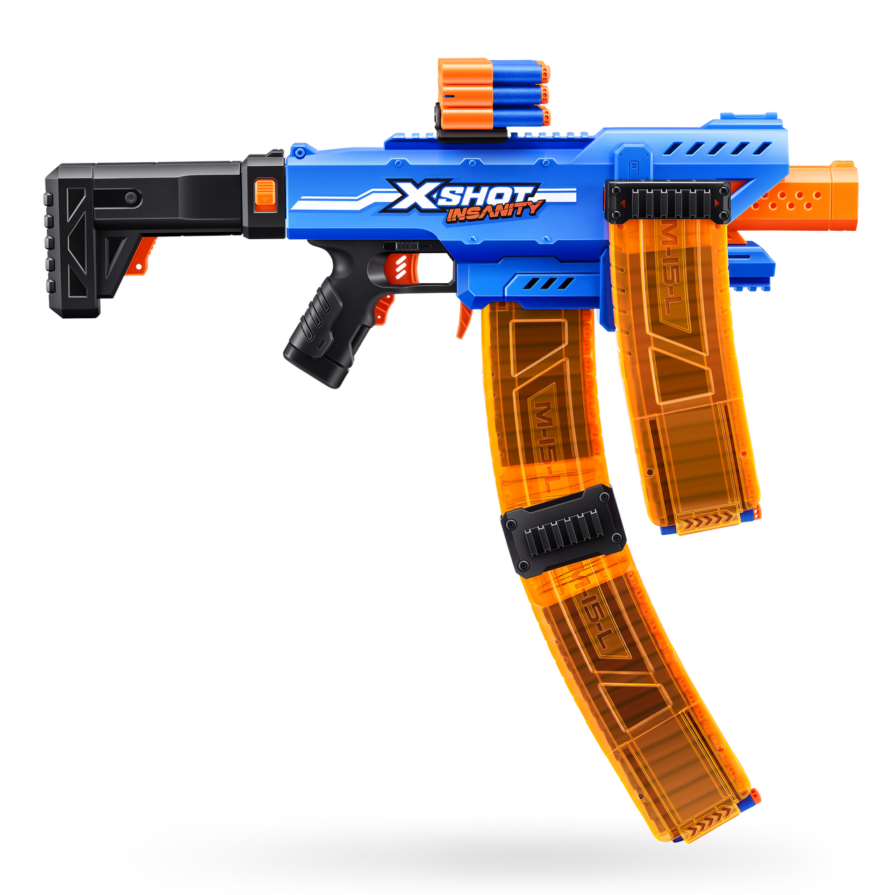 Zuru XShot Insanity Motorised Clip Blaster & 72 Darts Zuru XShot Insanity Motorised Clip Blaster & 72 Darts