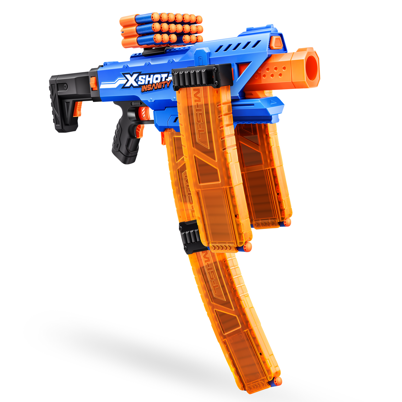 Zuru XShot Insanity Motorised Clip Blaster & 72 Darts Zuru XShot Insanity Motorised Clip Blaster & 72 Darts