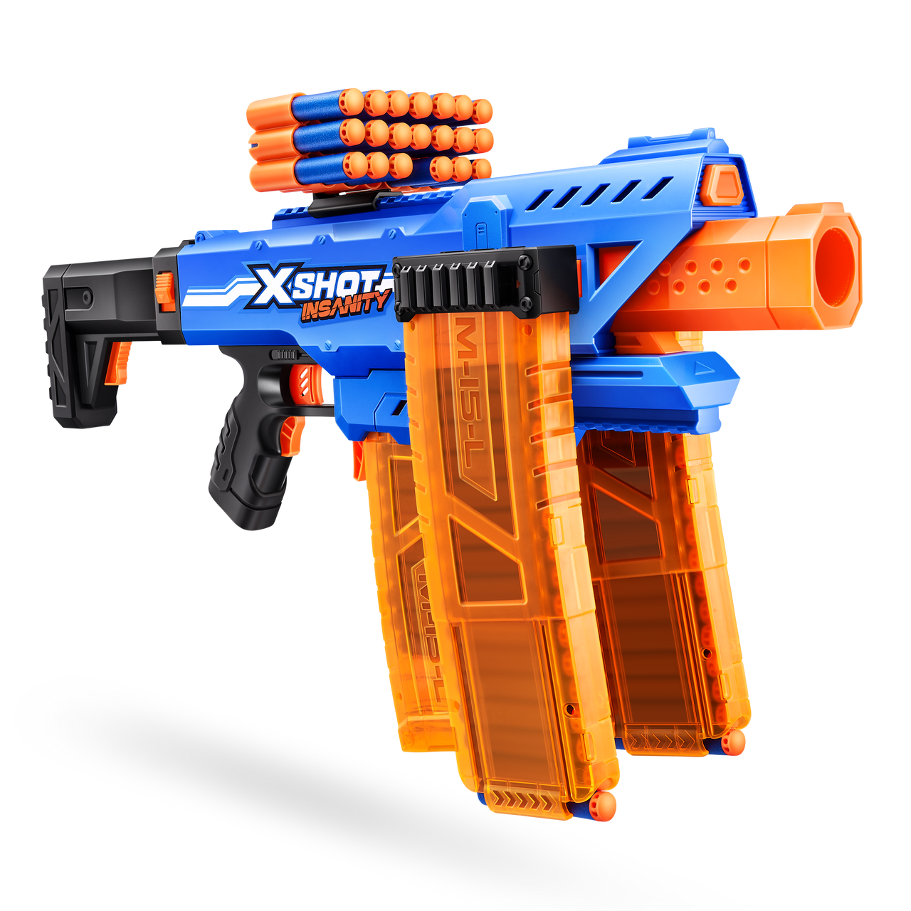 Zuru XShot Insanity Motorised Clip Blaster & 72 Darts Zuru XShot Insanity Motorised Clip Blaster & 72 Darts