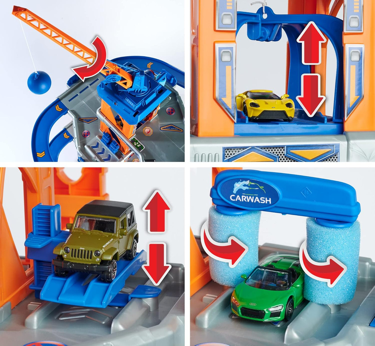 Majorette Motor Lift Centre + 5 Cars Majorette Motor Lift Centre + 5 Cars