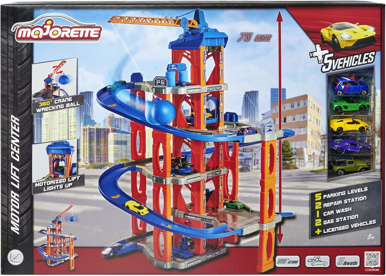 Majorette Motor Lift Centre + 5 Cars Majorette Motor Lift Centre + 5 Cars