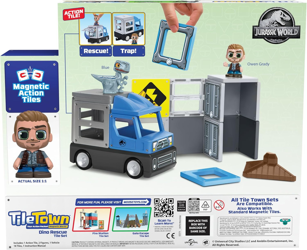 Tile Town Jurassic World Gate Escape Tile Set