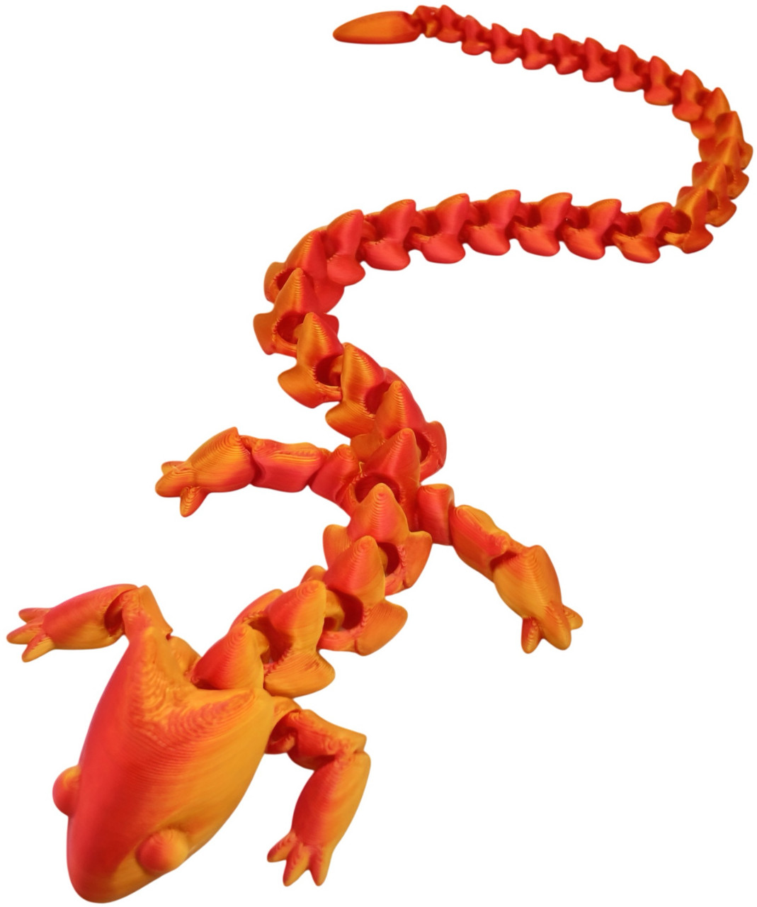 3D Printed Fidget  30cm - Red Lizard