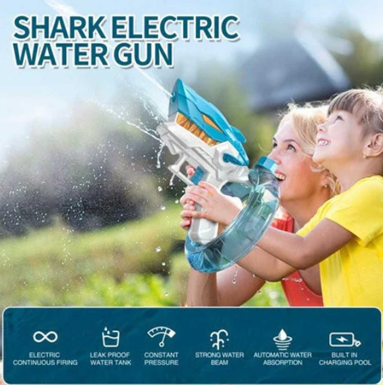 Water Electrix Blue Shark Water Gun