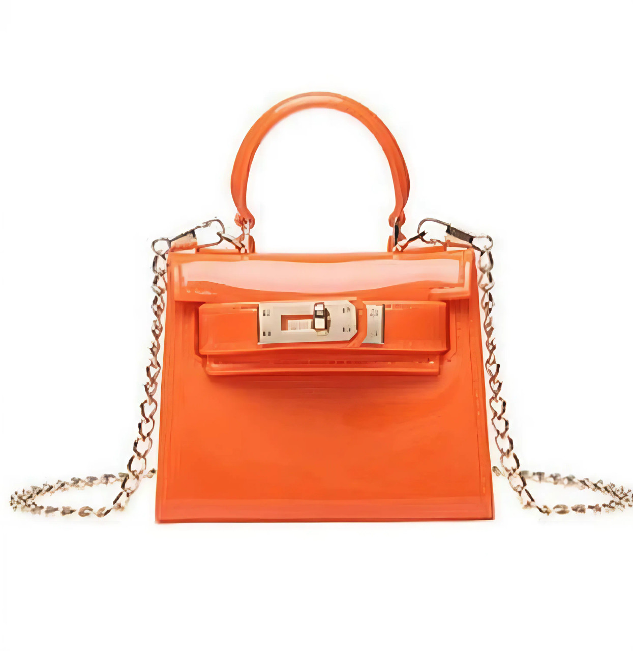 Orange Mini Purse With Pop-In Charms