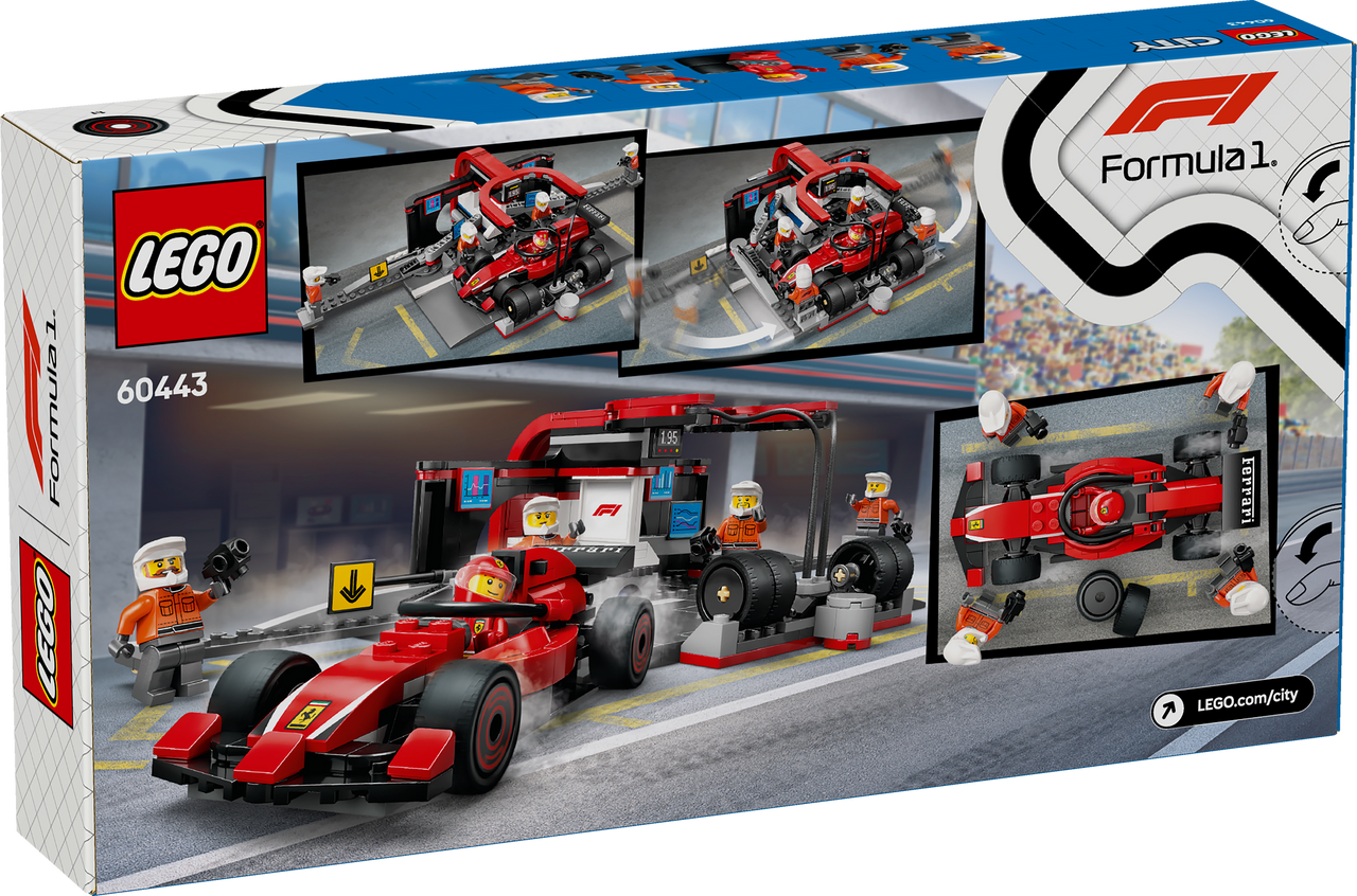 LEGO City F1 Pit Stop & Pit Crew with Ferrari Car 60443 LEGO City F1 Pit Stop & Pit Crew with Ferrari Car 60443