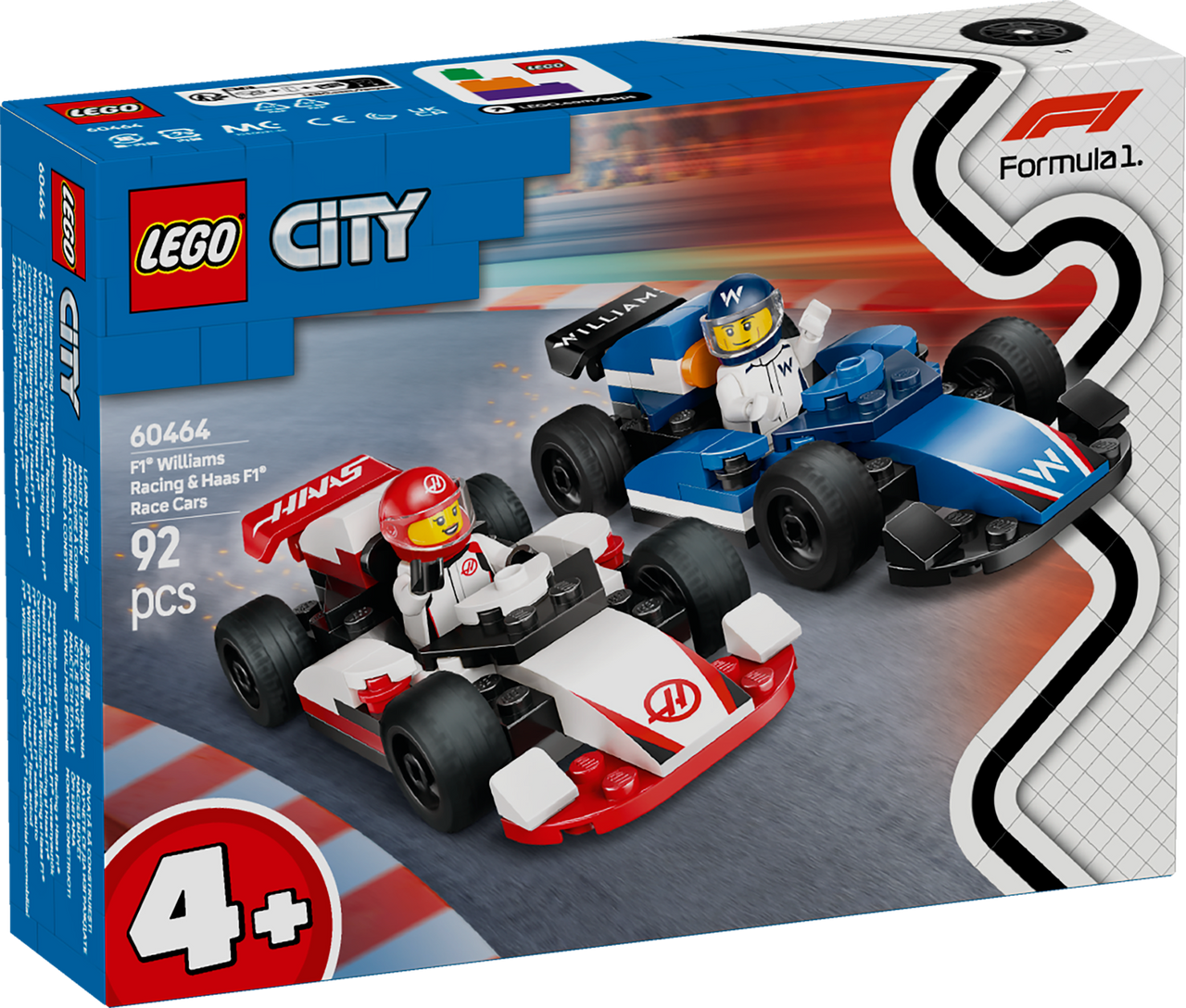 LEGO City F1 Williams Racing & Haas F1 Race Cars 60464 LEGO City F1 Williams Racing & Haas F1 Race Cars 60464