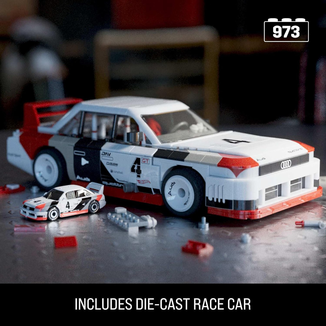 Hot Wheels Audi 90 Quattro Imsa GTO Building Toy Kit Hot Wheels Audi 90 Quattro Imsa GTO Building Toy Kit