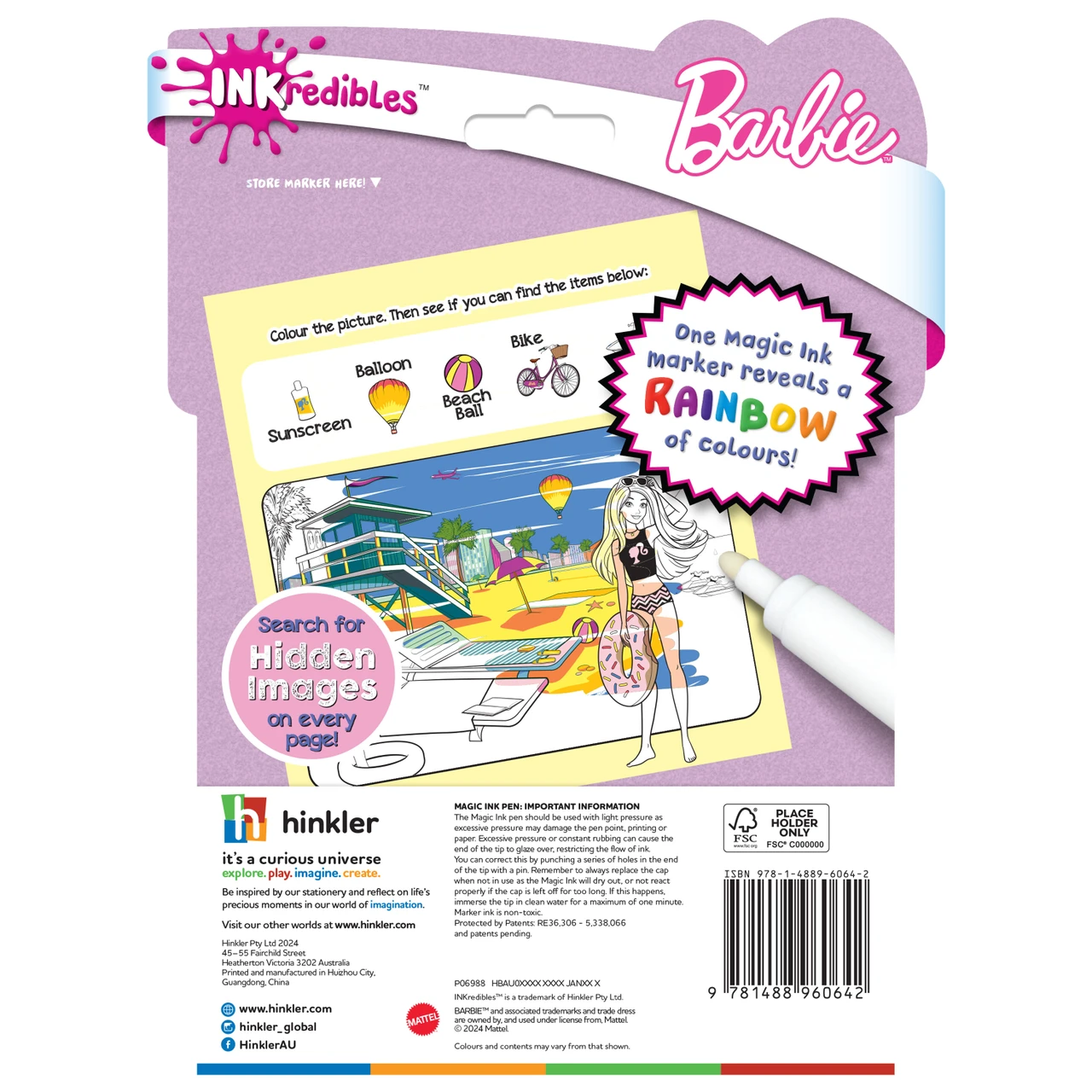 Inkredibles Barbie Magic Ink Pictures