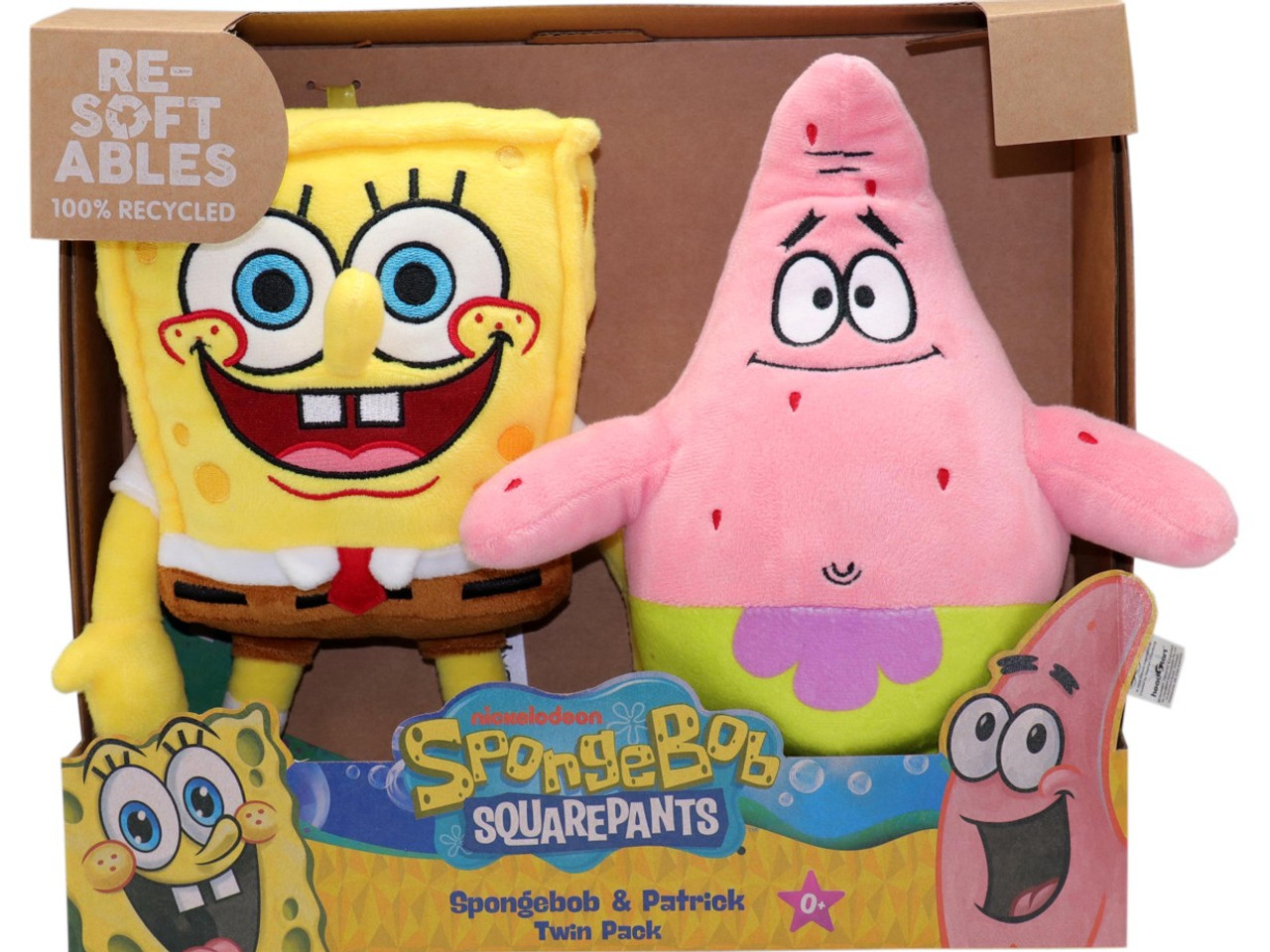 Spongebob Resoftables Spongebob & Patrick 10 inch Twin