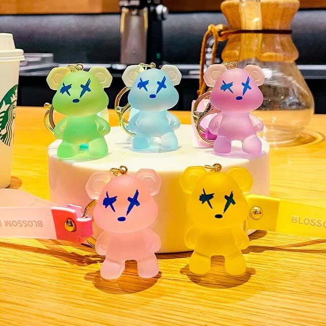 Frosted Bear Keychain