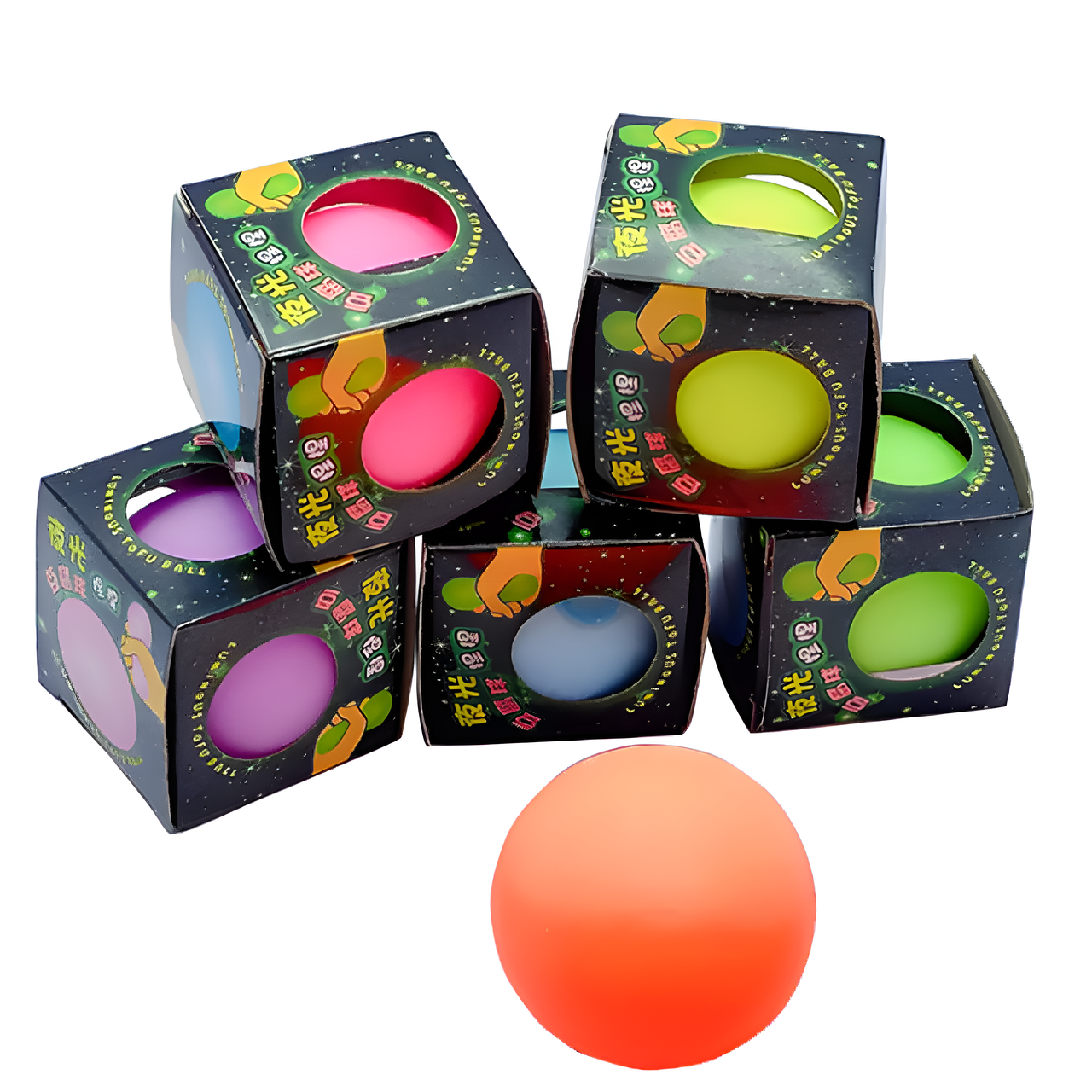 Glow In The Dark Squishy Ball 6cm Glow In The Dark Squishy Ball 6cm