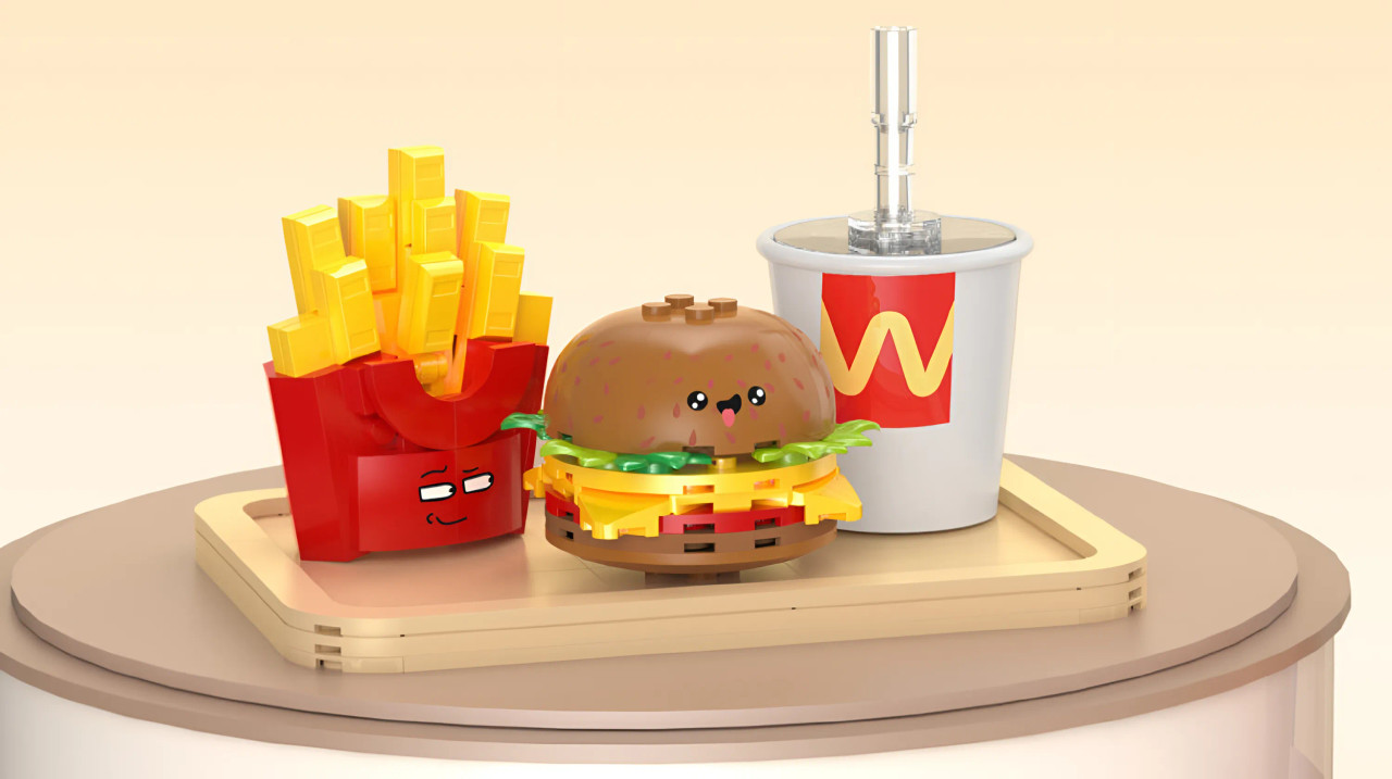 Build Worx Building Blocks Cheese Burger Set