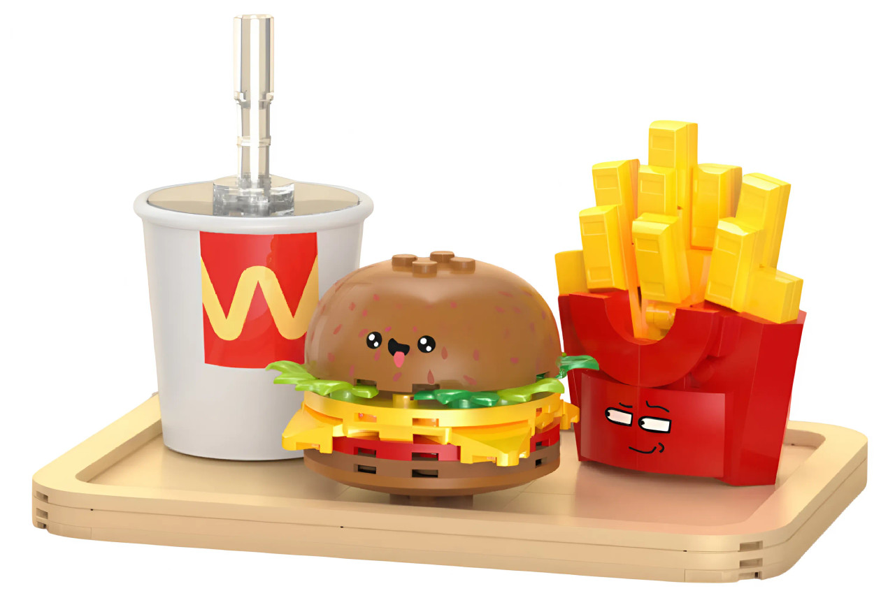 Build Worx Building Blocks Cheese Burger Set