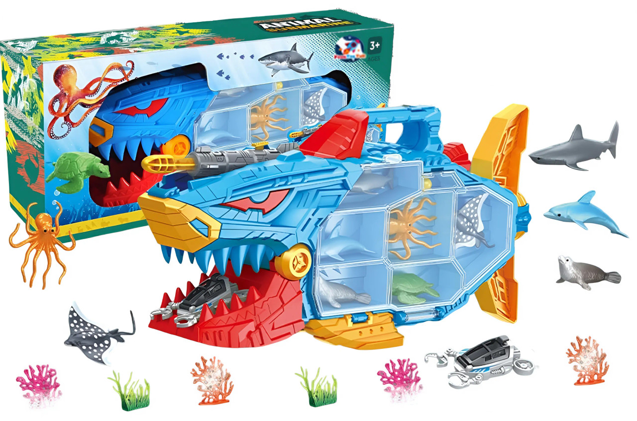 Ocean Kings Shark Storage Case with Sea Creatures