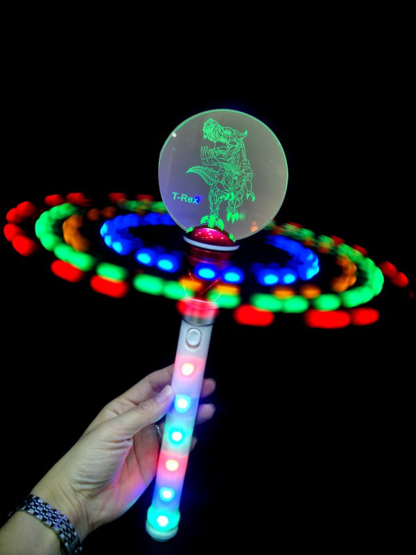 Popsey T-Rex Spinning Light Wand