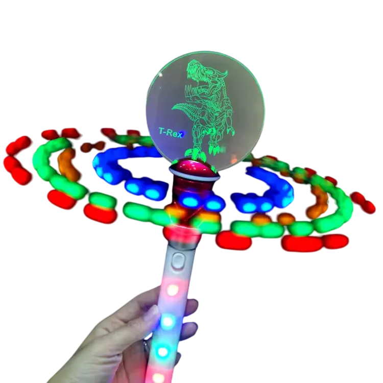 Popsey T-Rex Spinning Light Wand