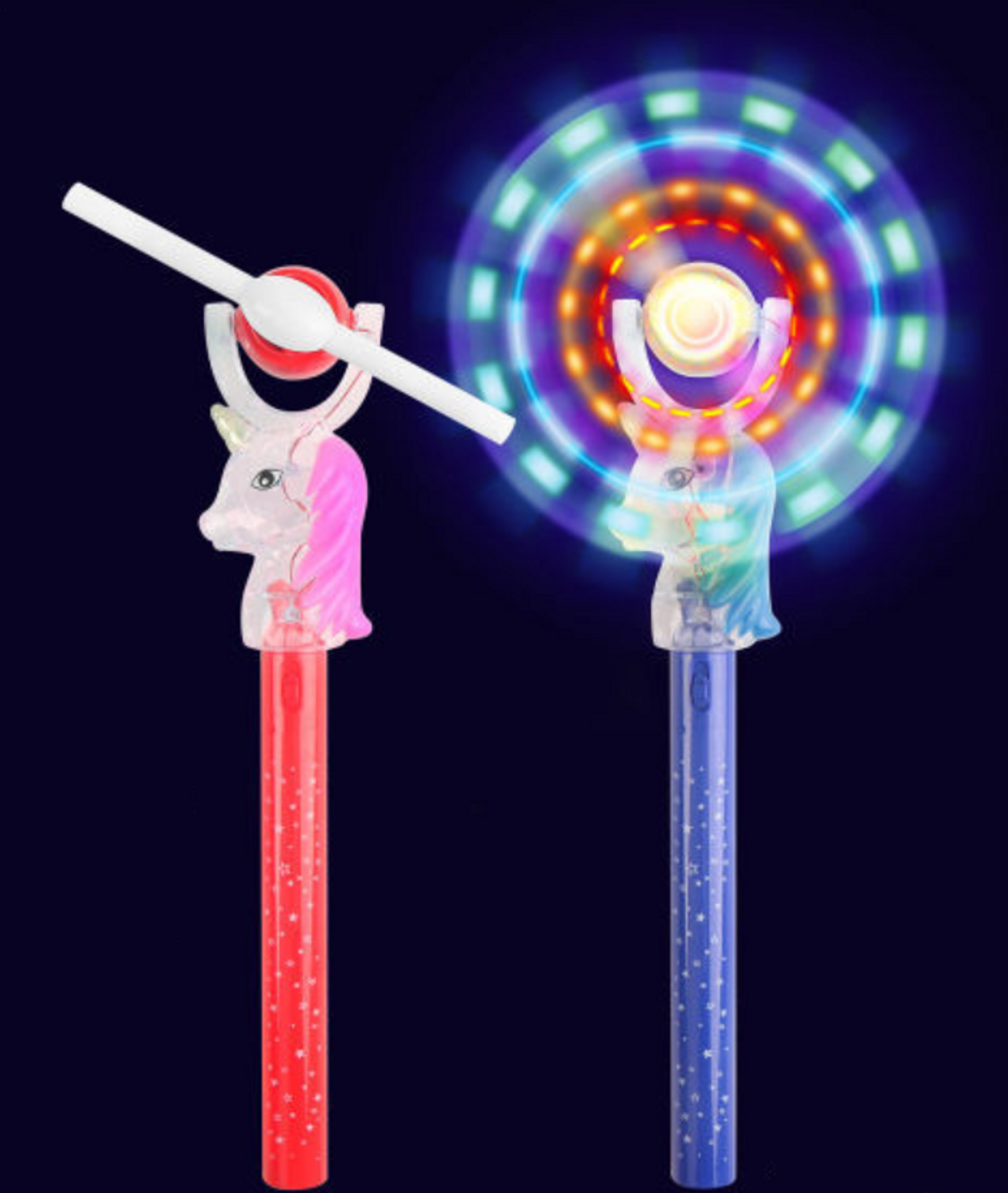 Popsey Unicorn Spinning Music Light Wand