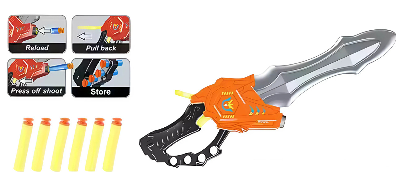 True Shot Blasters Dart Shoot Sword True Shot Blasters Dart Shoot Sword