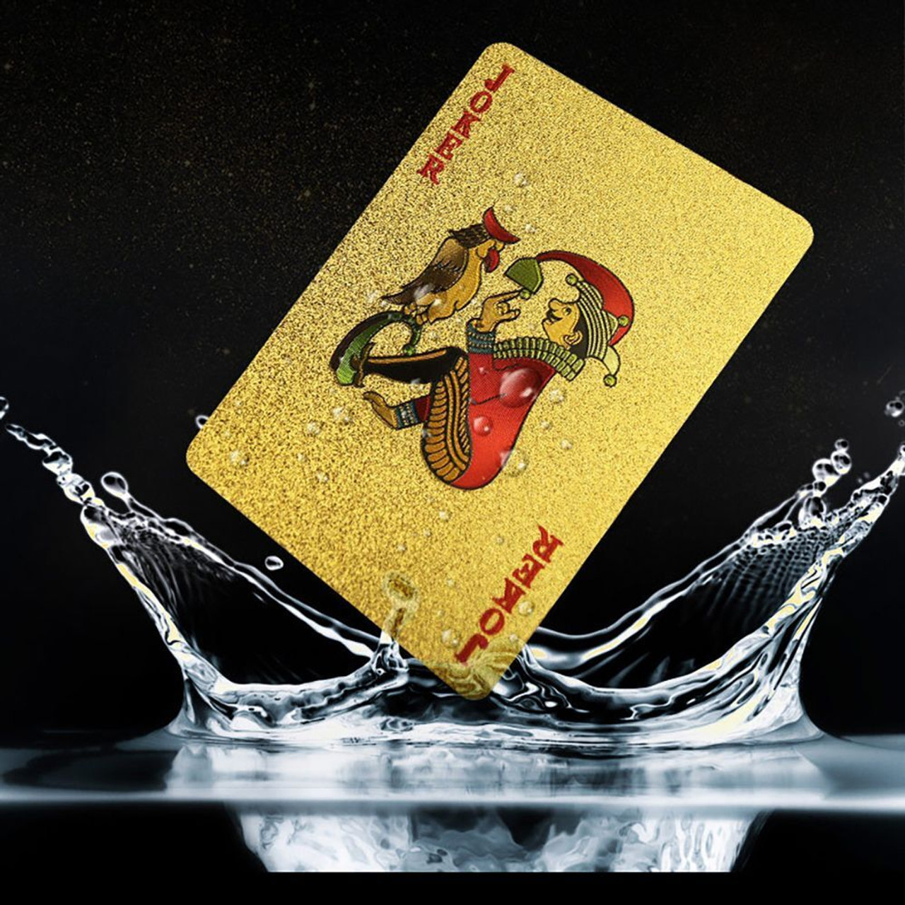 Whizz Kid Games Premium All Gold Playing Cards
