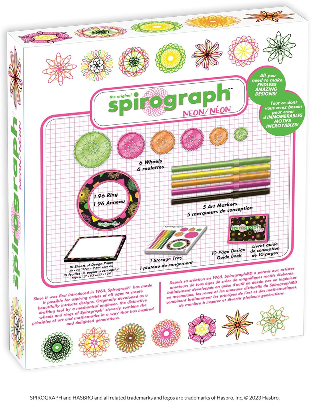 Spirograph Neon Drawing Set