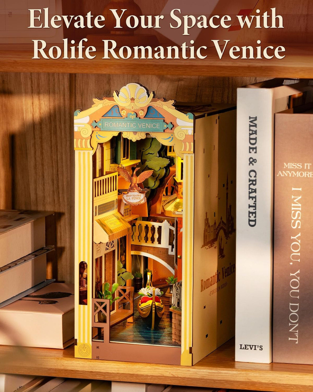 Time DIY Bookends - Romantic Venice  Time DIY Bookends - Romantic Venice