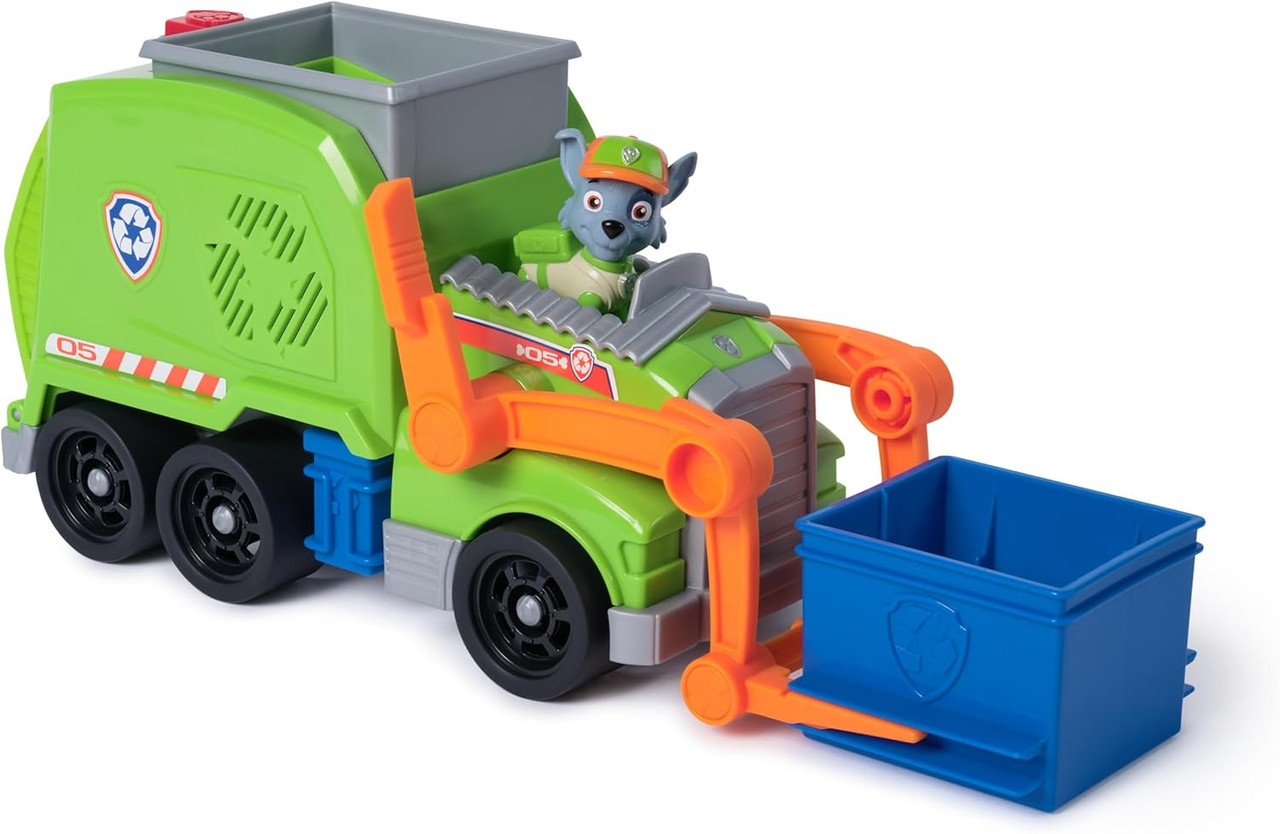 Paw Patrol Crush ’N’ Roll Recycling Lorry with Rocky Action Figure Paw Patrol Crush ’N’ Roll Recycling Lorry with Rocky Action Figure