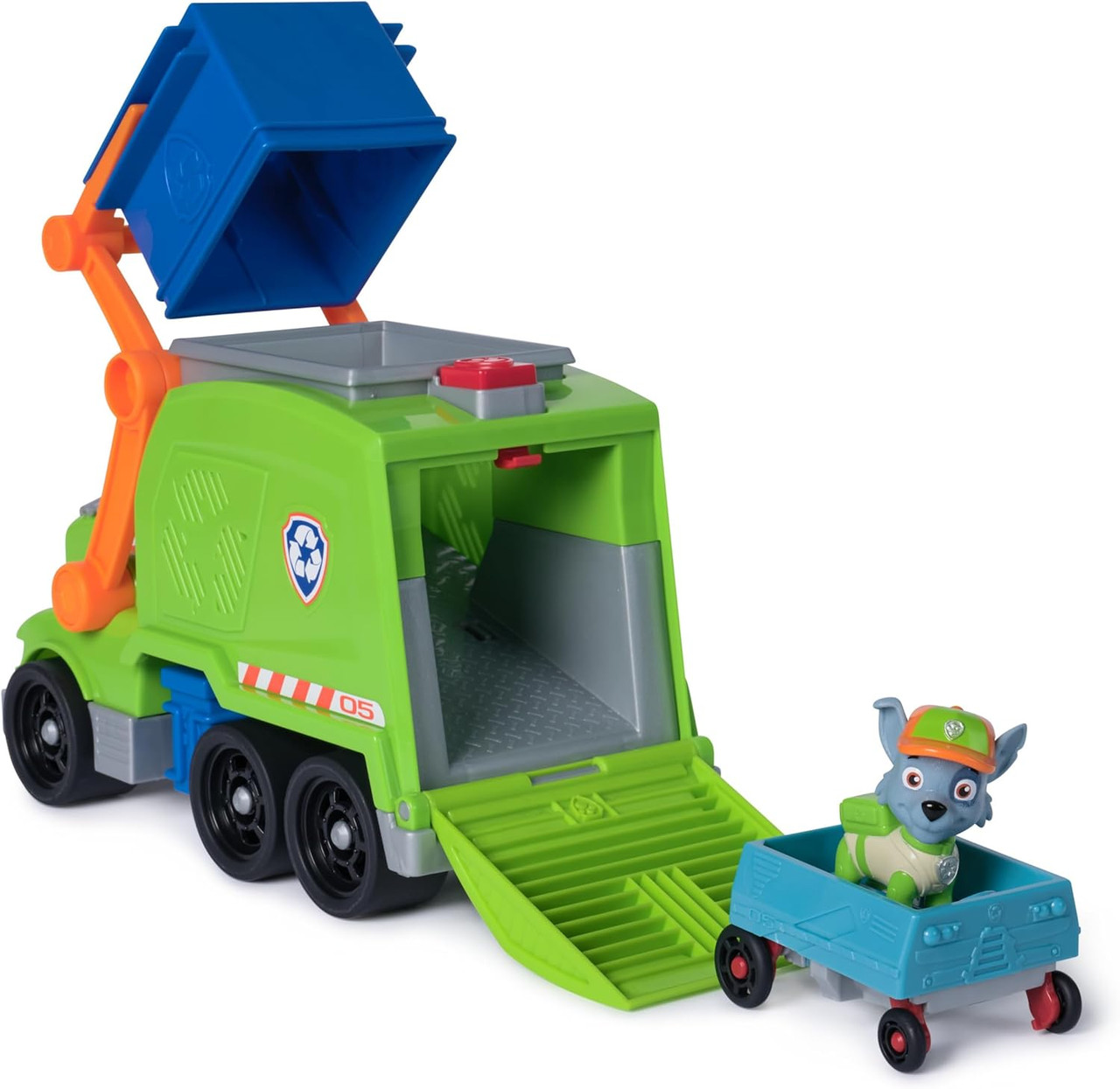 Paw Patrol Crush ’N’ Roll Recycling Lorry with Rocky Action Figure Paw Patrol Crush ’N’ Roll Recycling Lorry with Rocky Action Figure