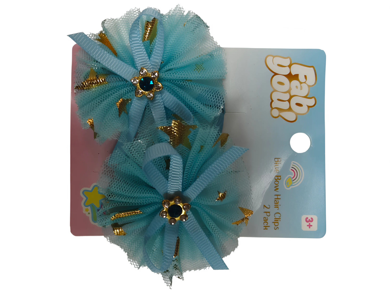 Fab You! Blue Bow Hair Clips 2-Pack 
