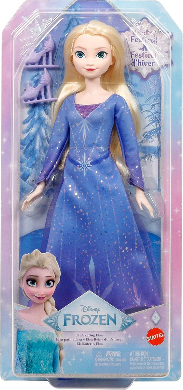 Disney Frozen Ice-Skating Elsa Fashion Doll With Skates & Shoes