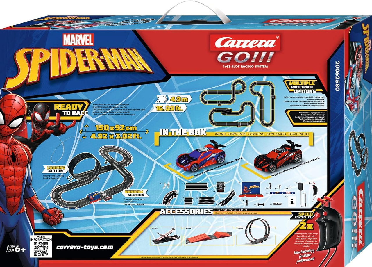 Carrera GO!!! Spiderman Slot Racing Set 1:43 Scale