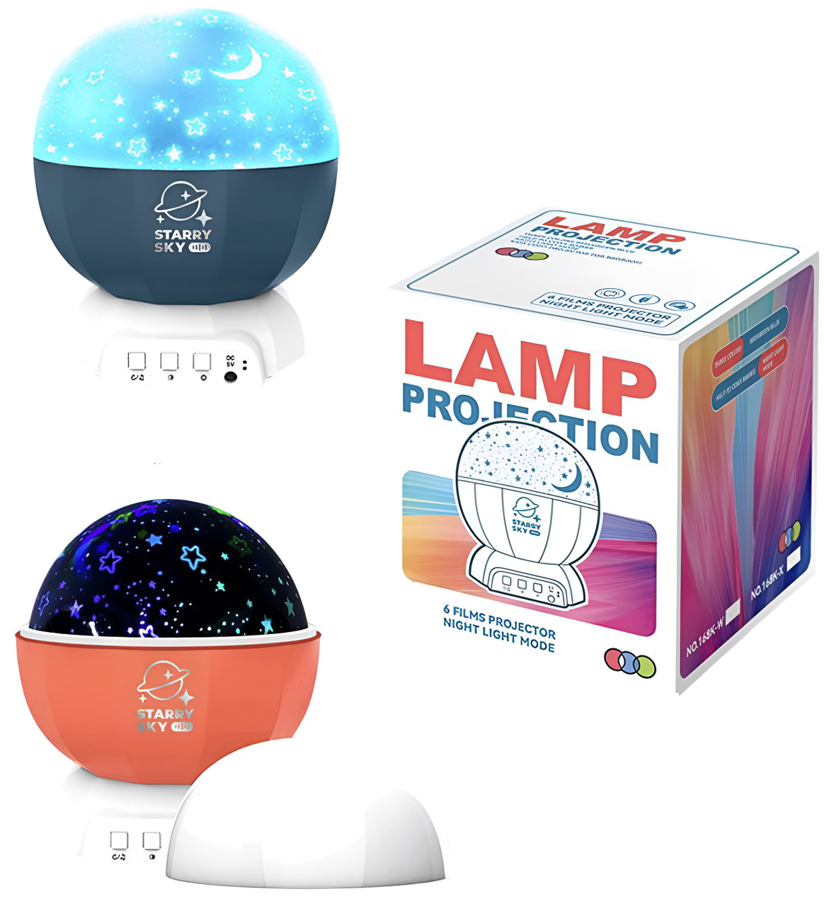 Star and Moon Starry Sky Projection Lamp