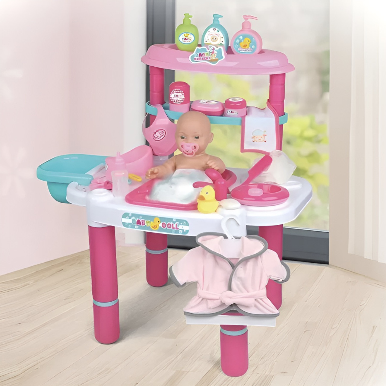 Baby Doll Bath Playset 
