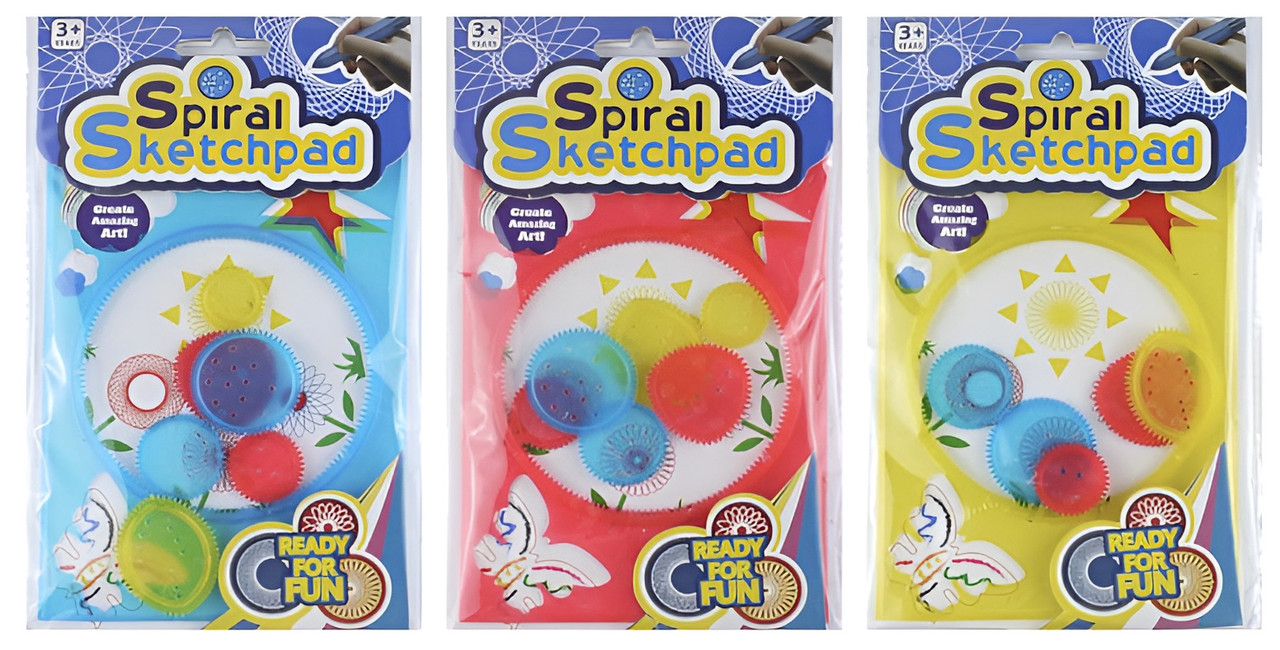 Mini Spirograph Spiral Sketch Pad
