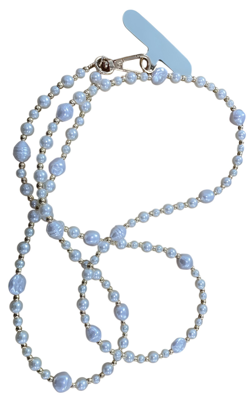 Gold Pearl Crossbody Phone Strap 