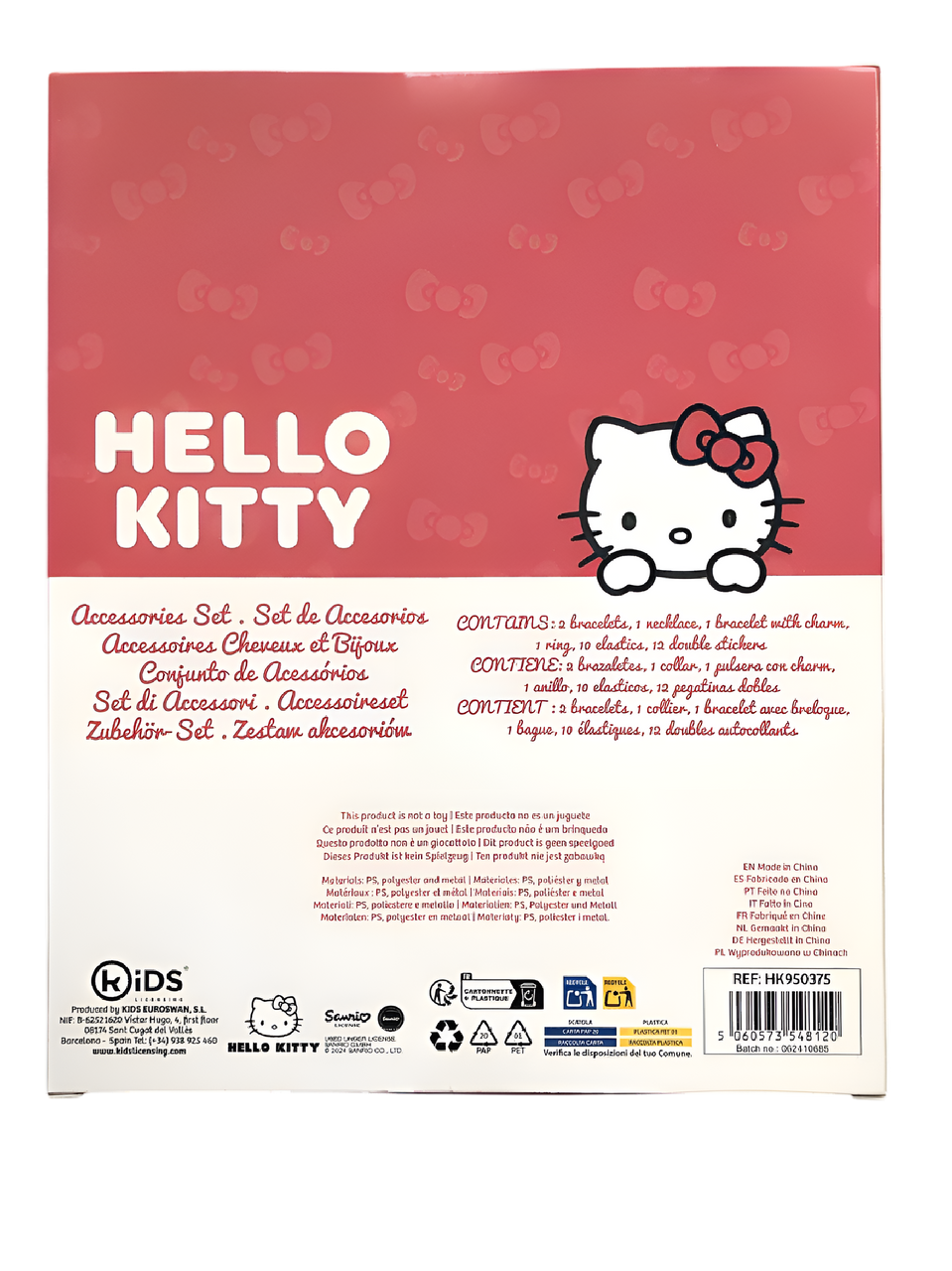 Hello Kitty 27-piece Children's Jewellery Hair Accessory Set