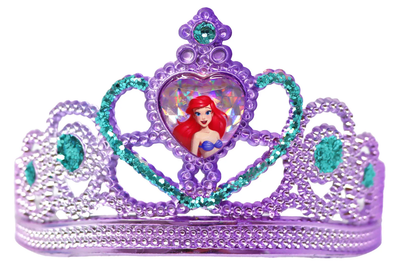 Disney Princess Little Mermaid Ariel Heart Gemstone & Glitter Crown