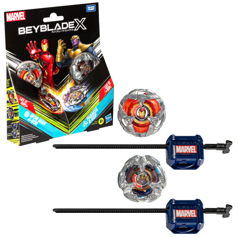 Beyblade X Marvel Collab Iron Man vs. Thanos Multipack Set