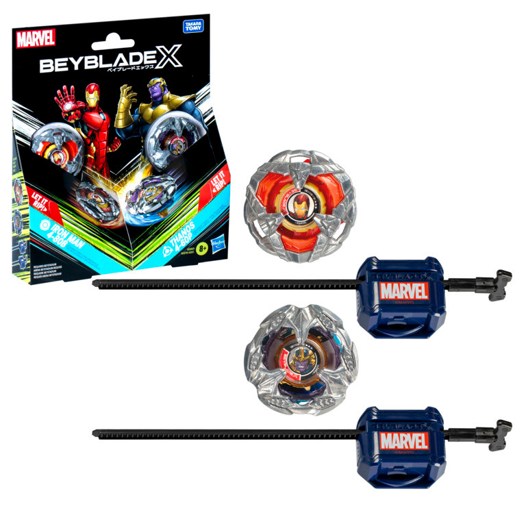 Beyblade X Marvel Collab Iron Man vs. Thanos Multipack Set