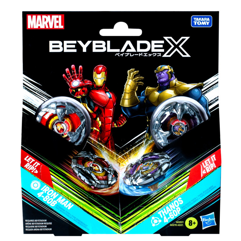 Beyblade X Marvel Collab Iron Man vs. Thanos Multipack Set
