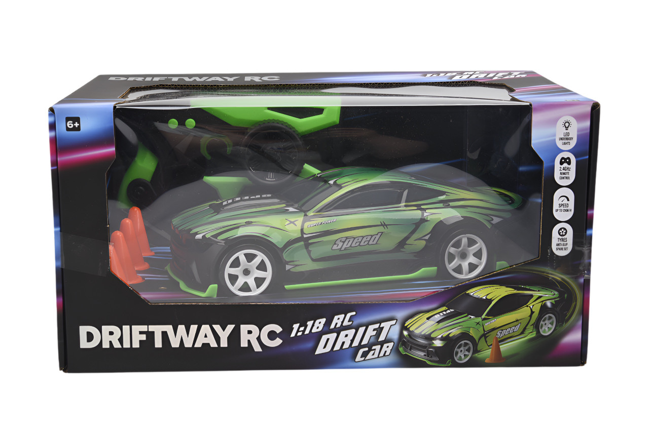 RC 1:18 Drift Car with Light Up Effect