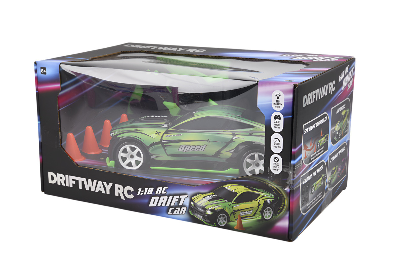 RC 1:18 Drift Car with Light Up Effect