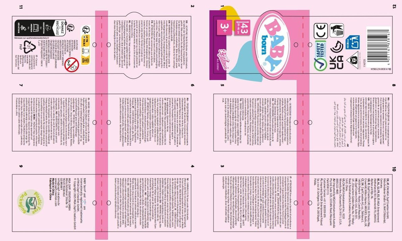 Baby Born Bathrobe 43cm Baby Born Bathrobe 43cm