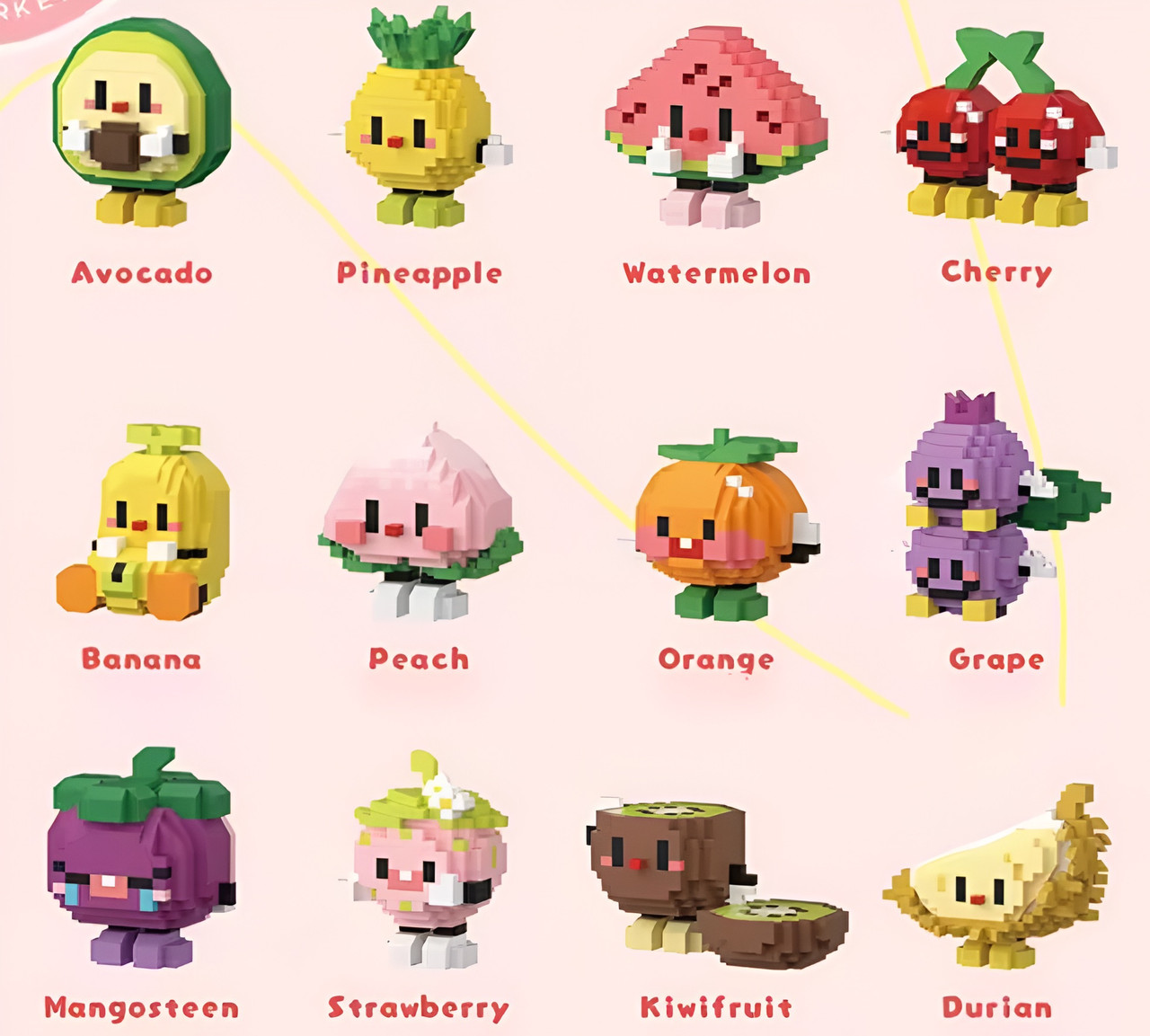 Build Worx Summer Fruit Party Box Building Blocks 